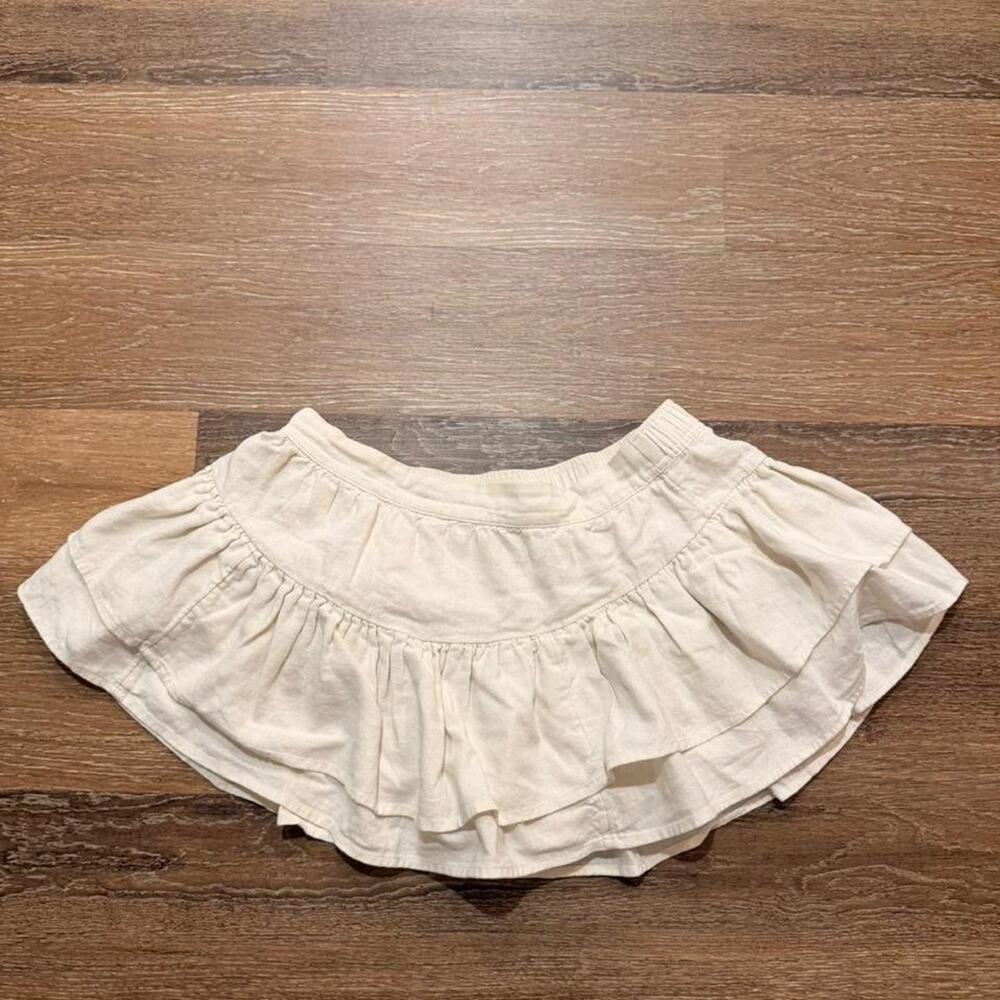 Abound white mini skirt with ruffles
